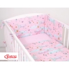 Baby Crib/Cot Bedding set 3-pcs - moons pink