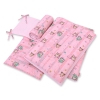 Baby Crib/Cot Bedding set 3-pcs - Owls pink