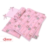 Baby Crib/Cot Bedding set 3-pcs - Owls pink