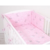 Baby Crib/Cot Bedding set 3-pcs - pink rabbits