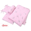 Baby Crib/Cot Bedding set 3-pcs - pink rabbits