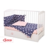 Baby Crib/Cot Bedding set 3-pcs - rabbits navy blue