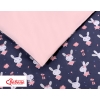 Baby Crib/Cot Bedding set 3-pcs - rabbits navy blue