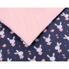 Baby Crib/Cot Bedding set 3-pcs - rabbits navy blue