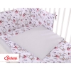 Baby Crib/Cot Bedding set 3-pcs - swallows pink