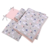 Baby Crib/Cot Bedding set 3-pcs - Swans gray