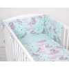 Baby Crib/Cot Bedding set 3-pcs - unicorn mint