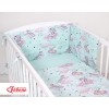 Baby Crib/Cot Bedding set 3-pcs - unicorn mint