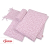 Baby Crib/Cot Bedding set 3-pcs - white-wine red stars