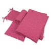 Baby Crib/Cot Bedding set 3-pcs - wine red stars