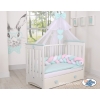 Baby crib Knot bumper- white-pink-mint