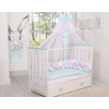 Baby crib Knot bumper- white-pink-mint