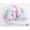 Baby crib Knot bumper- white-pink-mint