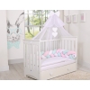 Baby crib Knot bumper- white-pink-mint