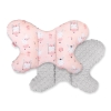 Baby Double-sided Anti Shock Pillow "BUTTERFLY" - ballerinas pink/gray