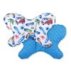 Baby Double-sided Anti Shock Pillow "BUTTERFLY" - bus/ turquoise