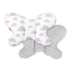 Baby Double-sided Anti Shock Pillow "BUTTERFLY" - clouds gray/gray