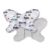 Baby Double-sided Anti Shock Pillow "BUTTERFLY" - gray rabbits/gray