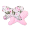 Baby Double-sided Anti Shock Pillow "BUTTERFLY" - peony flower pink/pink