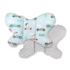Baby Double-sided Anti Shock Pillow "BUTTERFLY" - rabbits mint/gray