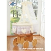 Baby Wicek Crib with Drapes Amelie cream