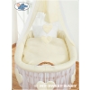 Baby Wicek Crib with Drapes Amelie cream