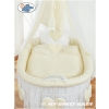 Wicker Crib with Drapes for Baby - Amelie cream
