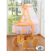 Drapes Wicker Crib Amelie peach
