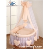 Drapes Wicker Crib Amelie peach