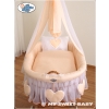 Drapes Wicker Crib Amelie peach