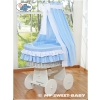 Wicker drapes crib- Bellamy blue