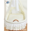 Baby Wicker Crib with Drapes crib- Bellamy cream