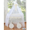 Baby Moses Basket on Wheels / Wicker drape crib Deluxe- Bellamy cream