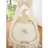 Baby Moses Basket on Wheels / Wicker drape crib- Good night cream