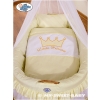 Baby Moses Basket on Wheels / Wicker drape crib- Little Prince/Princess cream