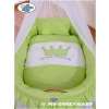 Baby Moses Basket on Wheels / Wicker drape crib- Little Prince/Princess green