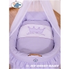 Baby Moses Basket on Wheels / Wicker drape crib- Little Prince/Princess lilac