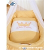 Baby Moses Basket on Wheels / Wicker drape crib- Little Prince/Princess peach