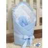 Baby nest - Baby Wrap Blanket Bear with bow blue Newborn