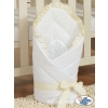 Baby nest - Baby Wrap Blanket Bear with bow white