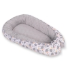 Baby nest minky - hedgehogs Gray