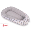 Baby nest minky - hedgehogs Gray