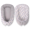Baby nest minky - hedgehogs Gray