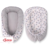 Baby nest minky - hedgehogs Gray