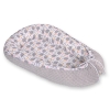 Baby nest minky - hedgehogs Gray