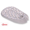 Baby nest minky - hedgehogs Gray