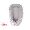 Baby nest minky - hedgehogs Gray