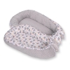 Baby nest minky - hedgehogs Gray