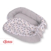 Baby nest minky - hedgehogs Gray