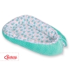 Baby nest minky - hedgehogs mint